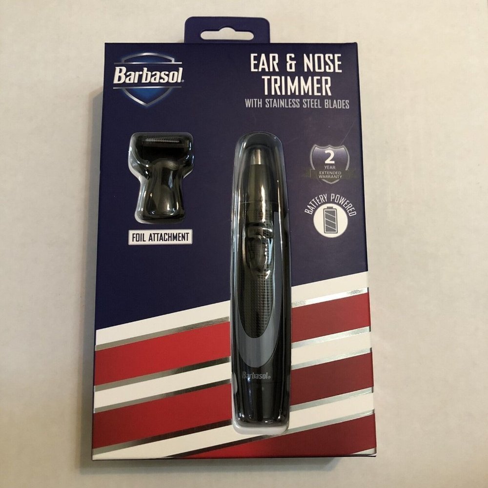 Barbasol Ear Nose Trimmer Stainless Steel Blades Foil Attachment Detail Groomer